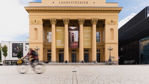 Die Ansicht auf das Große Haus des Tiroler Landestheater, (c) Amir Kaufmann