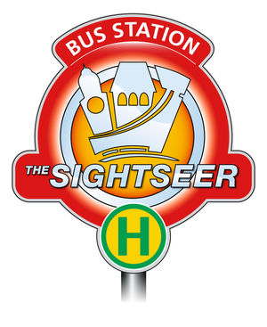 Sightseer stop attachment Sightseer bus station symbol