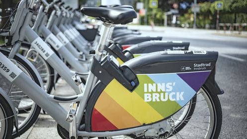 Stadtrad Fahrt in den Frühling